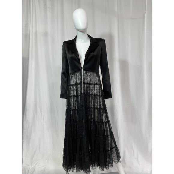 Alice + Olivia 'Everly' Black Lace Maxi Blazer Size XS - Picture 2 of 5